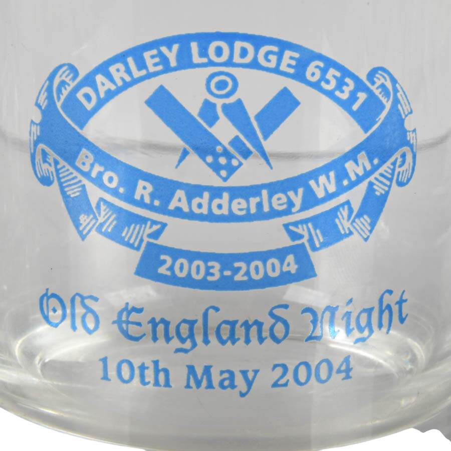 Five Darley Lodge Freemason's Crystal Glasses-6