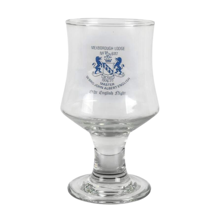 Five Darley Lodge Freemason's Crystal Glasses-2