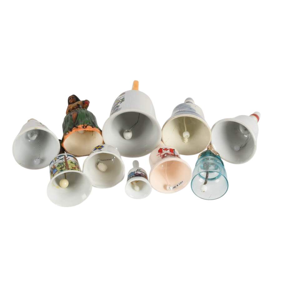 Lot of Ten Porcelain Souvenir Bells-6