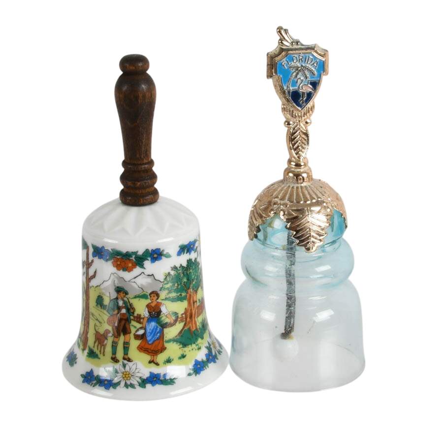 Lot of Ten Porcelain Souvenir Bells-3