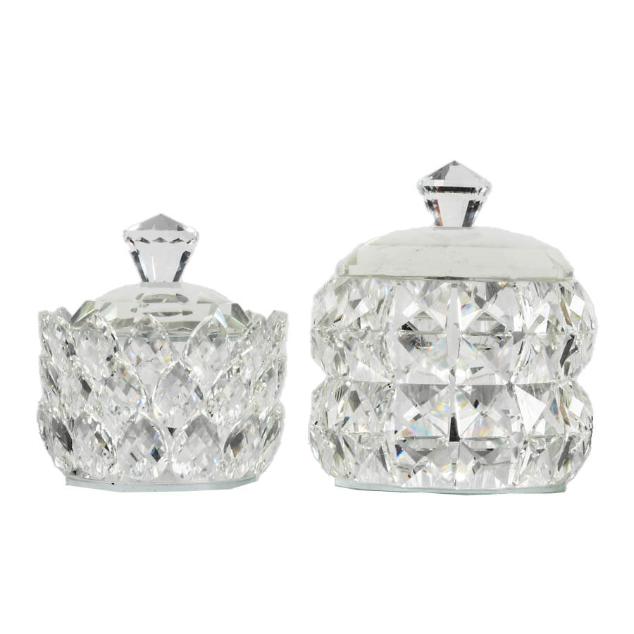 Pair of Crystal Jars-1