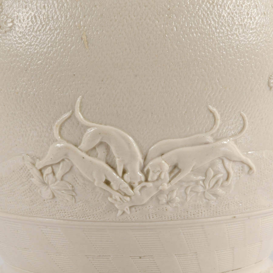 Antique Spode Ceramic Fox Hunt Figural Pitcher-2