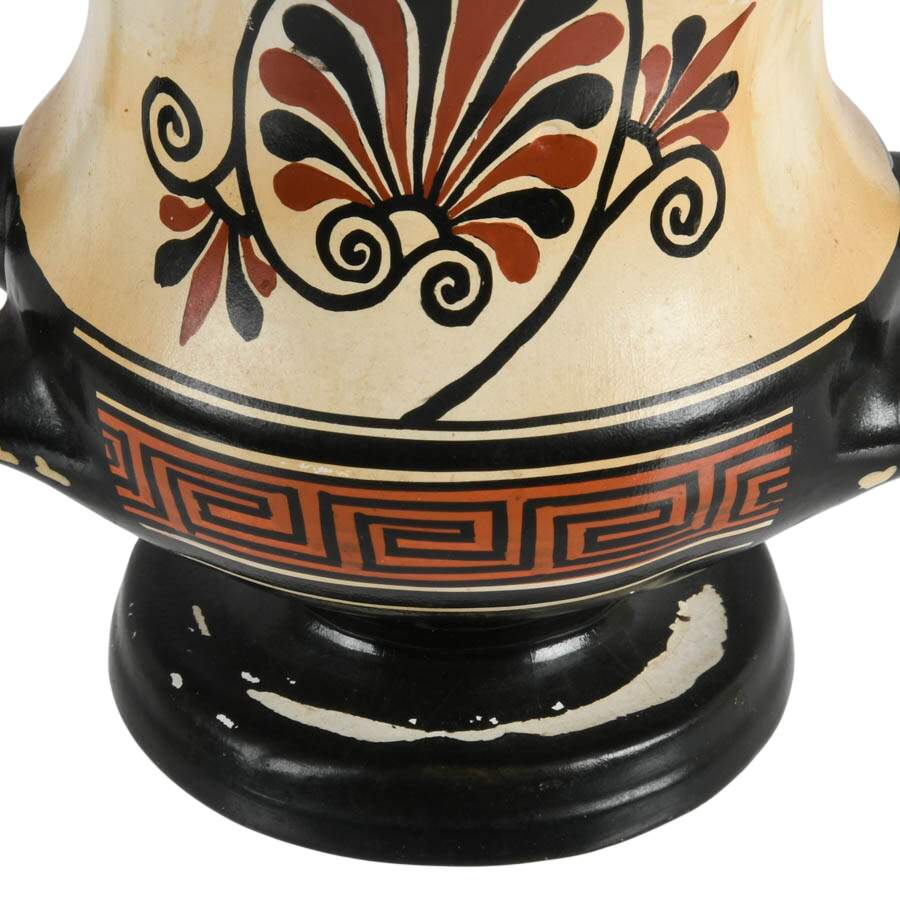 Hand-Painted Terracotta Greek Pottery Vessel-2