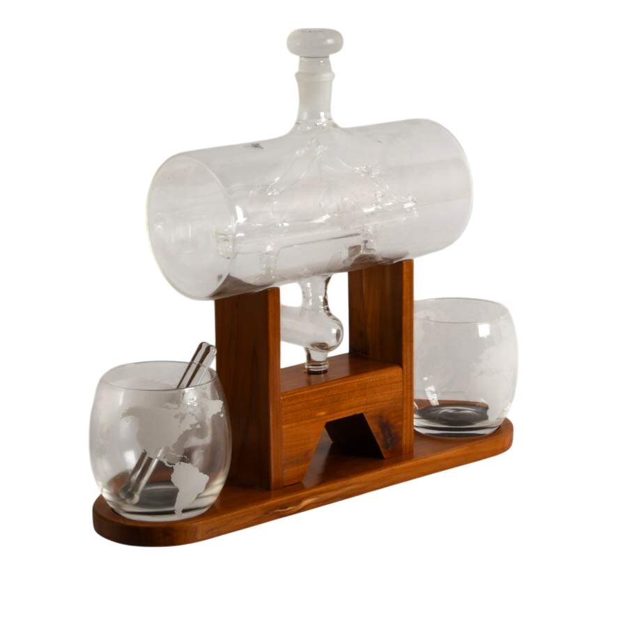 The Wine Savant Ship Decanter and Stir Sticks-3