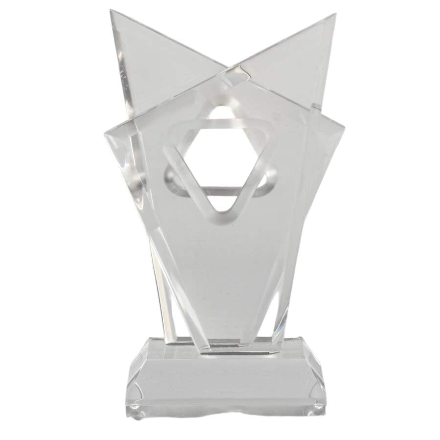 Mid-Century Modern Acrylic Star of David Sculpture After Hivo Van Teal-5