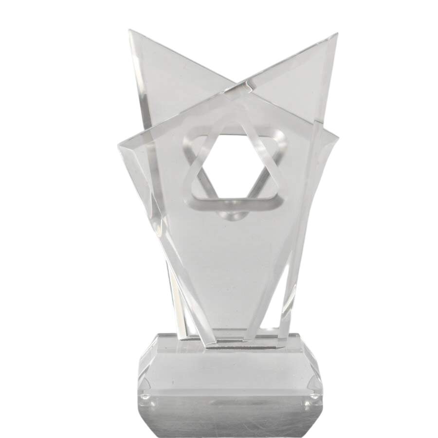 Mid-Century Modern Acrylic Star of David Sculpture After Hivo Van Teal-2