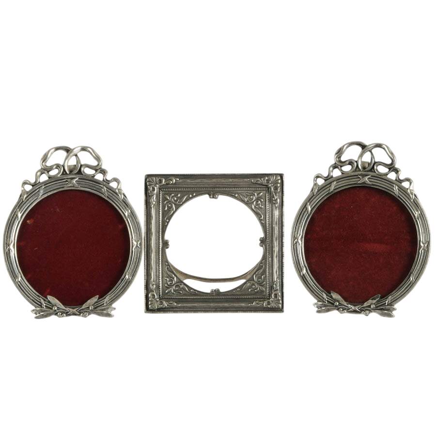 Set of Three Elias Fine Pewter Miniature Photo Frames-1