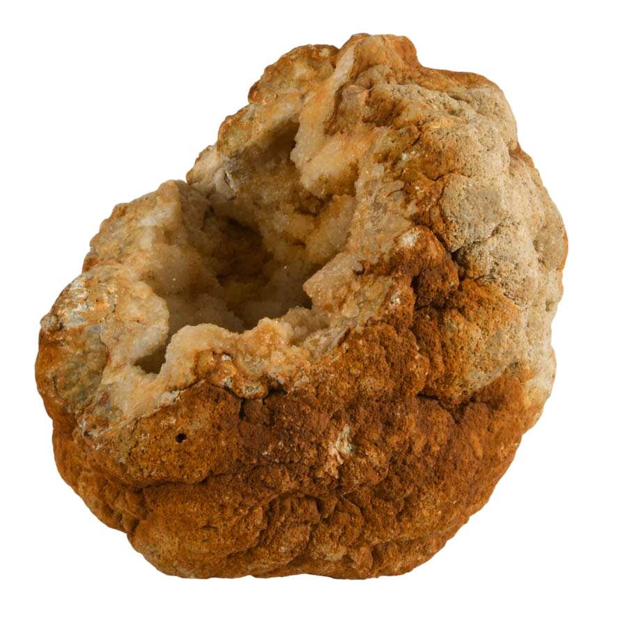 Amber Toned Botryoidal Quartz Geode Specimen-3