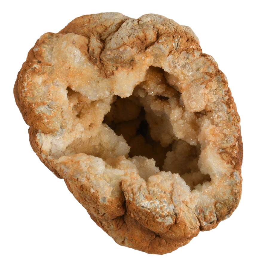 Amber Toned Botryoidal Quartz Geode Specimen-2