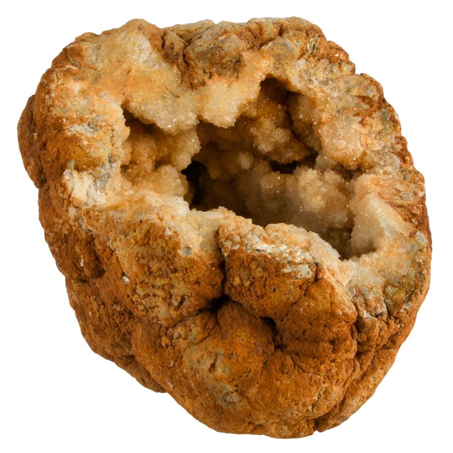 Amber Toned Botryoidal Quartz Geode Specimen-1