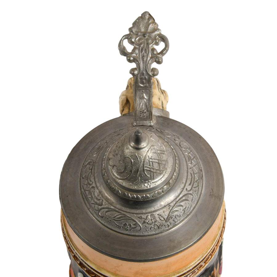 Set of Seven Scenic German-Style Japanese Lidded Steins-10