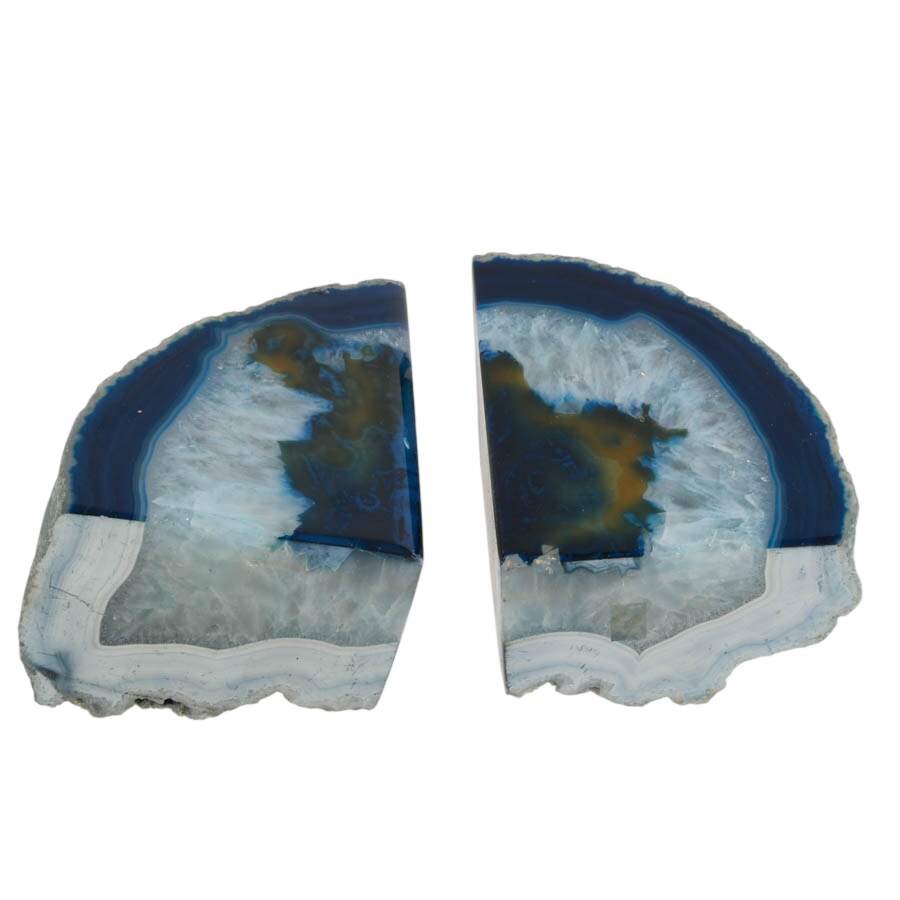 Pair of Dyed Blue Geodes-6