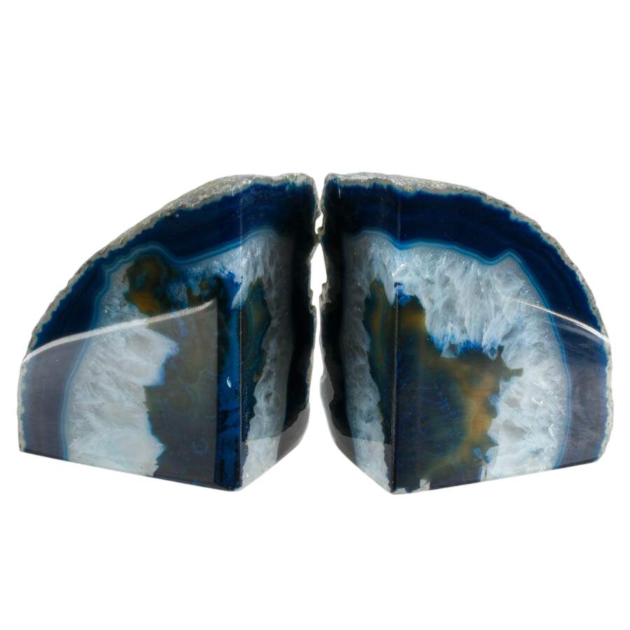 Pair of Dyed Blue Geodes-2