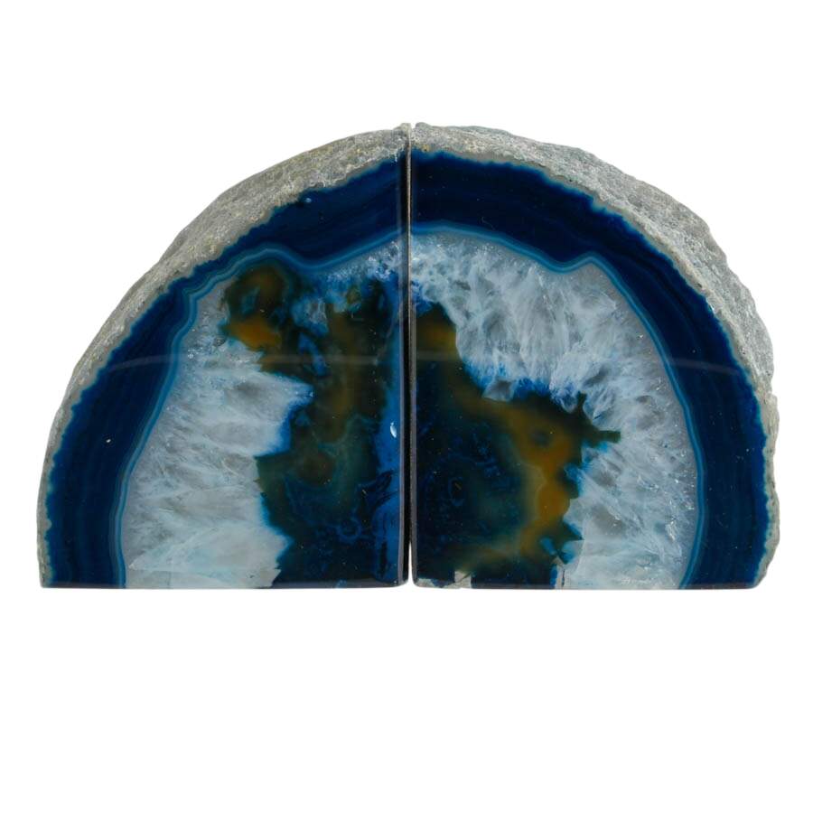Pair of Dyed Blue Geodes-1