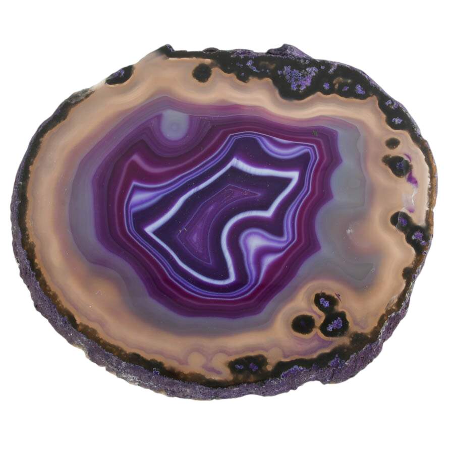 Pair of Dyed Purple Geode Specimens-3