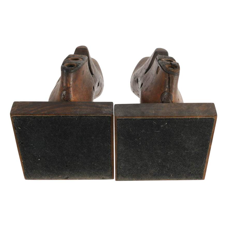 Antique Wooden Shoe Lasts Bookends-10