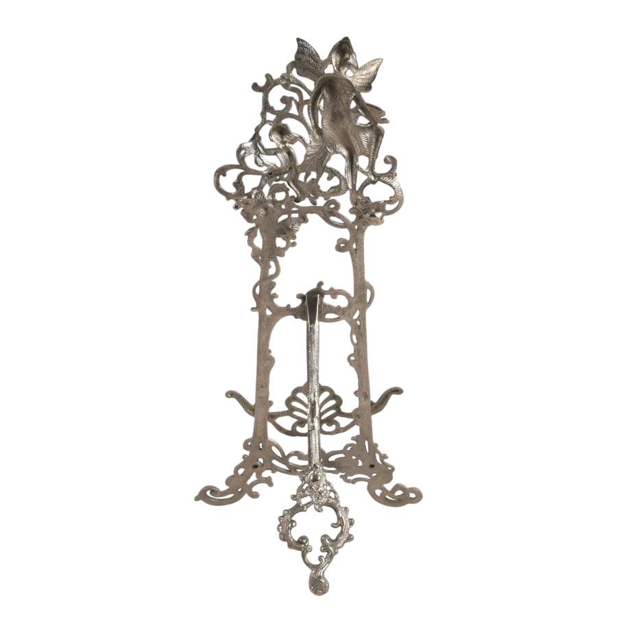 Baroque-Style Silver Plate Table Easel-5