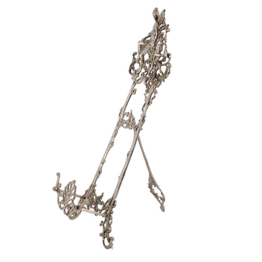 Baroque-Style Silver Plate Table Easel-4