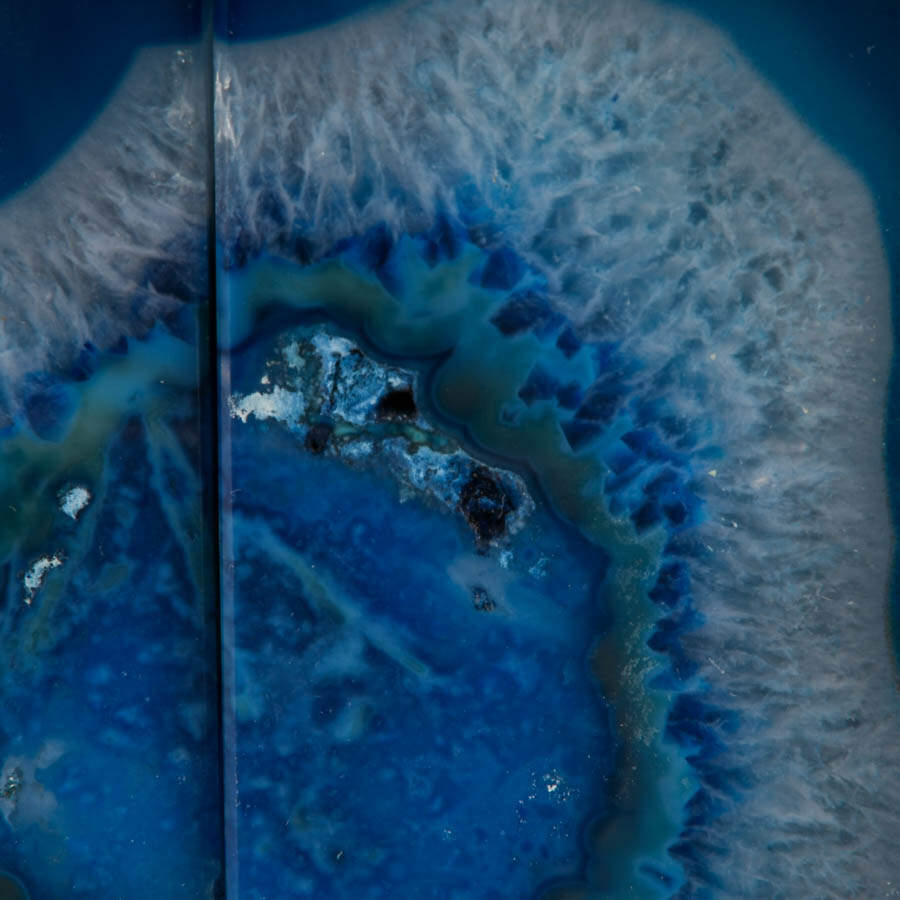 Dyed Indigo Blue Polished Agate Bookends-3