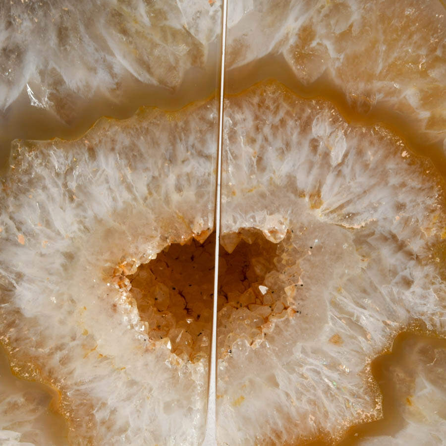 Natural Quartz Geode Specimen Bookends-2