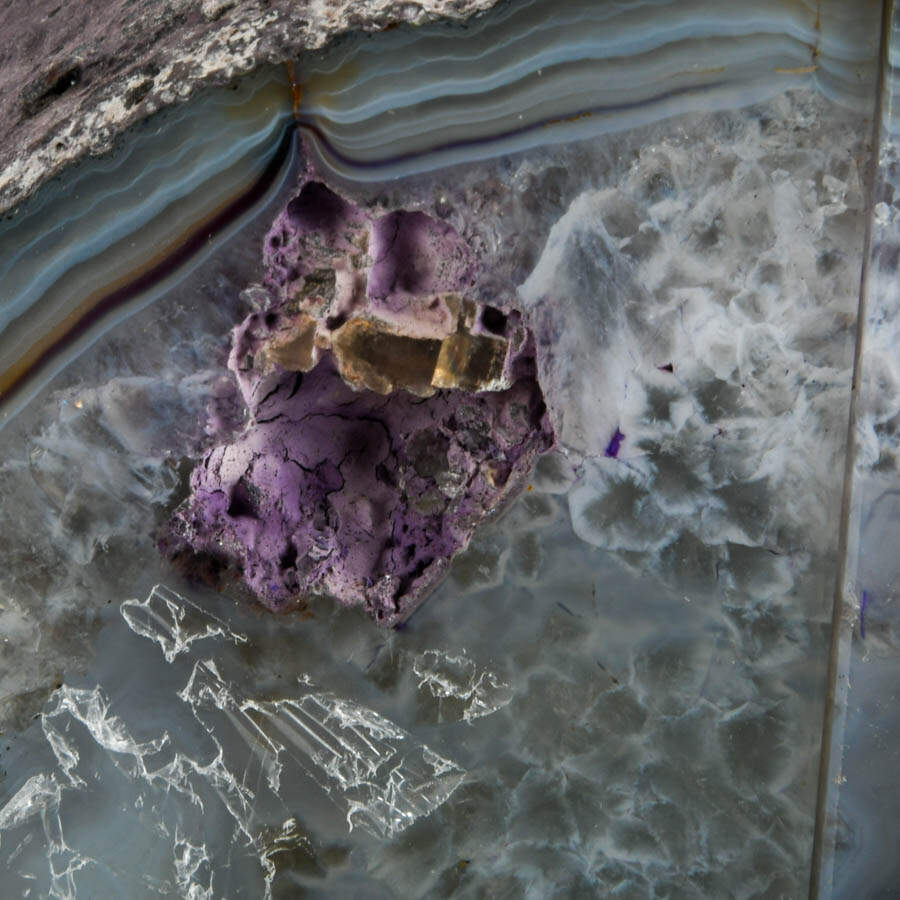 Dyed Lilac Purple Geode Slice Bookends-2