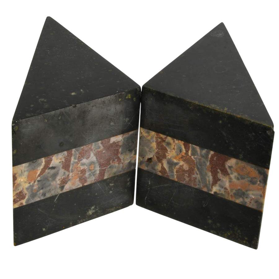 Pair Stone Pyramid Bookends-7