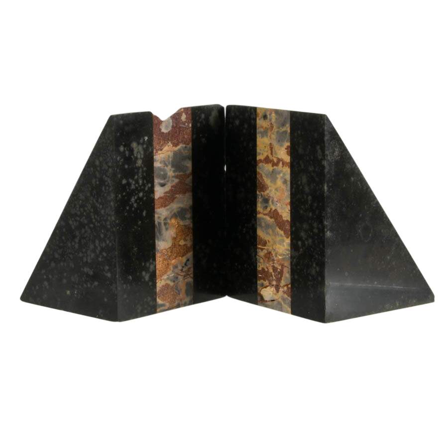 Pair Stone Pyramid Bookends-4