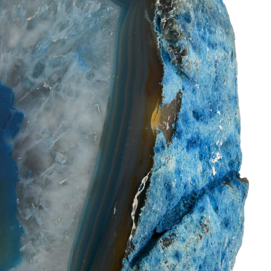 Blue Dyed Geode Bookends-6