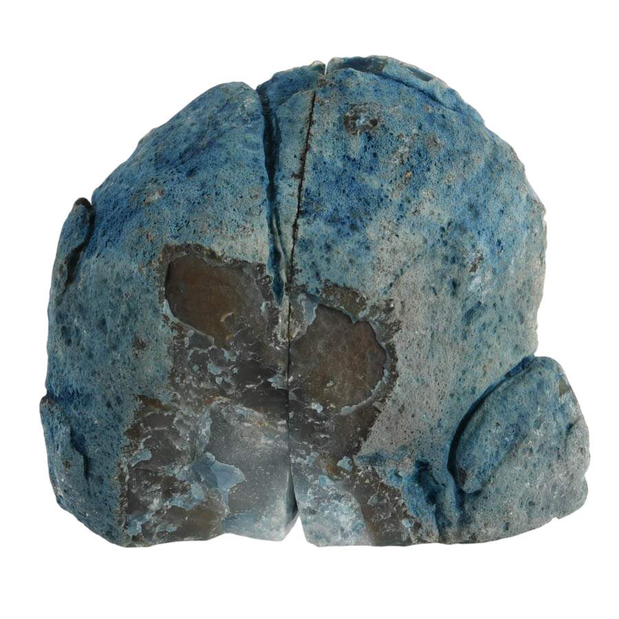 Blue Dyed Geode Bookends-5