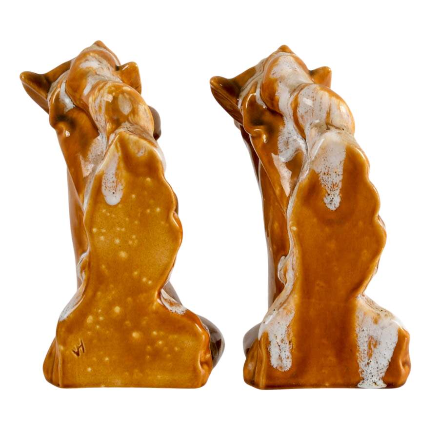 Pair of Mid-Century Modern Ceramic Horse Bookends-4