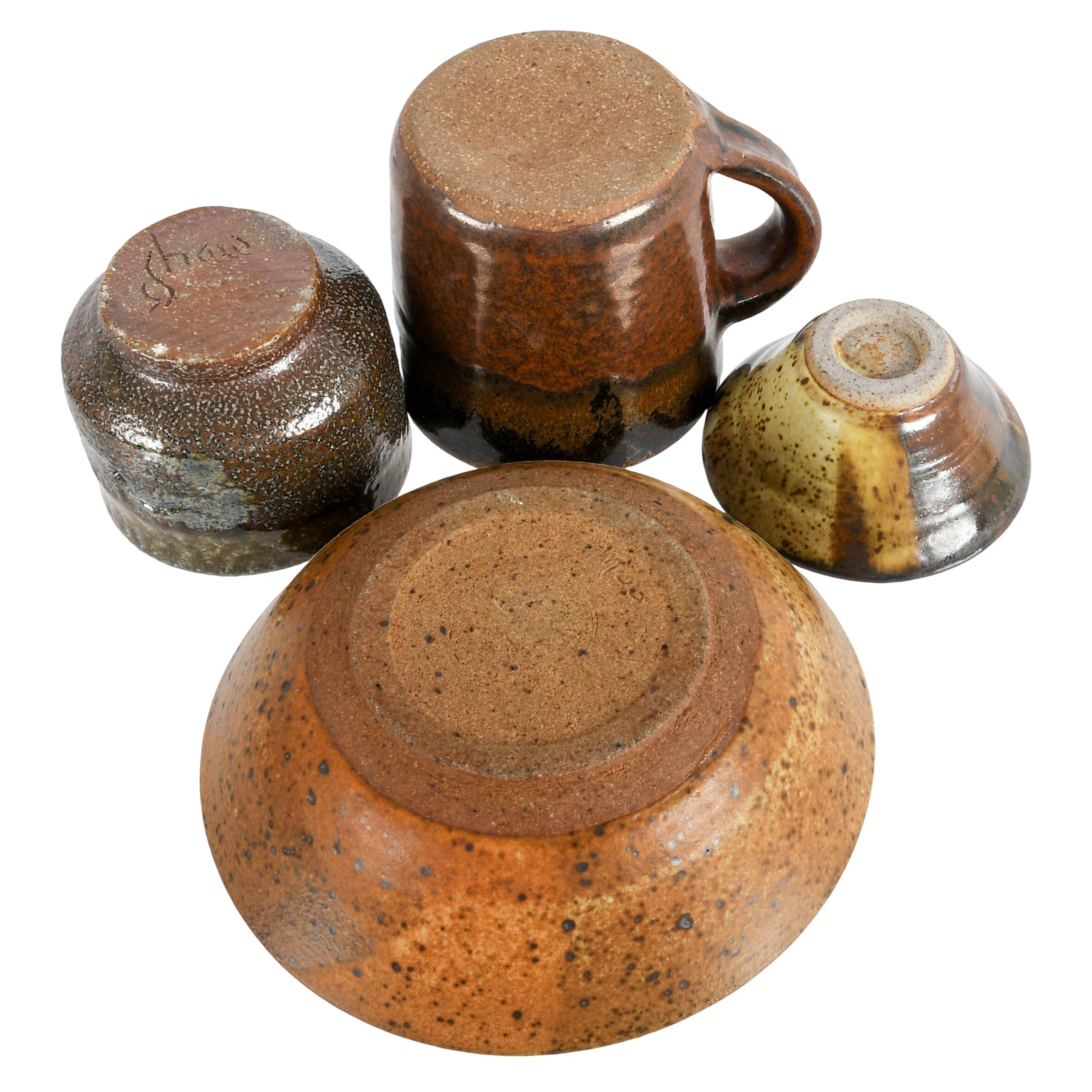 Lot of Four Studio Pottery Items-5