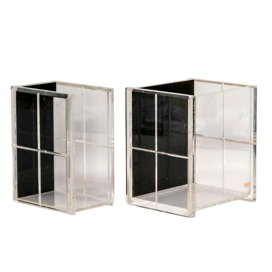 Four-Piece Etched Botanical Acrylic Bath Set-3