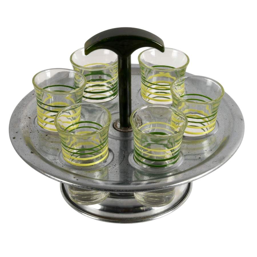 Mid-Century Modern Shot Glass Holder-2