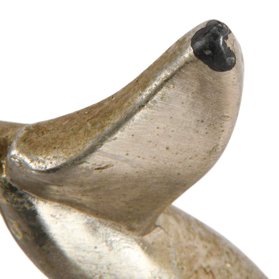 Pair of Vintage Brushed Nickel Whale Bookends After P.M. Craftsman-6