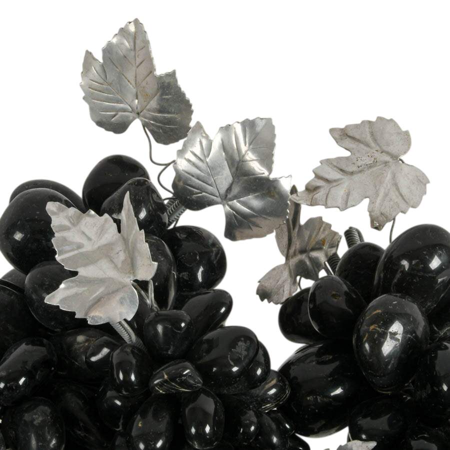 Grouping of Five Black Onyx Stone Grape Clusters-2