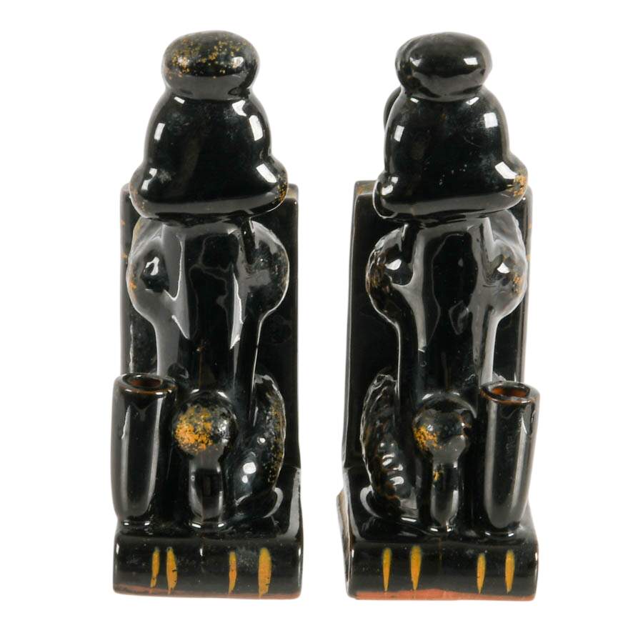 Pair of Japanese Mid-Century Ceramic Animal Bookend Set-6