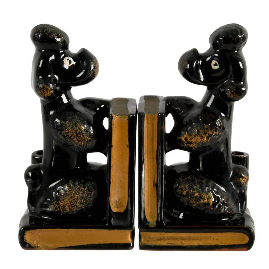Pair of Japanese Mid-Century Ceramic Animal Bookend Set-5