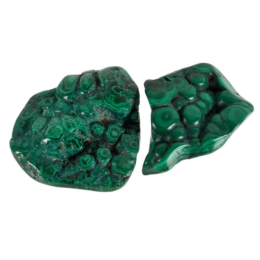 Set of Five Polished Malachite Specimens-5