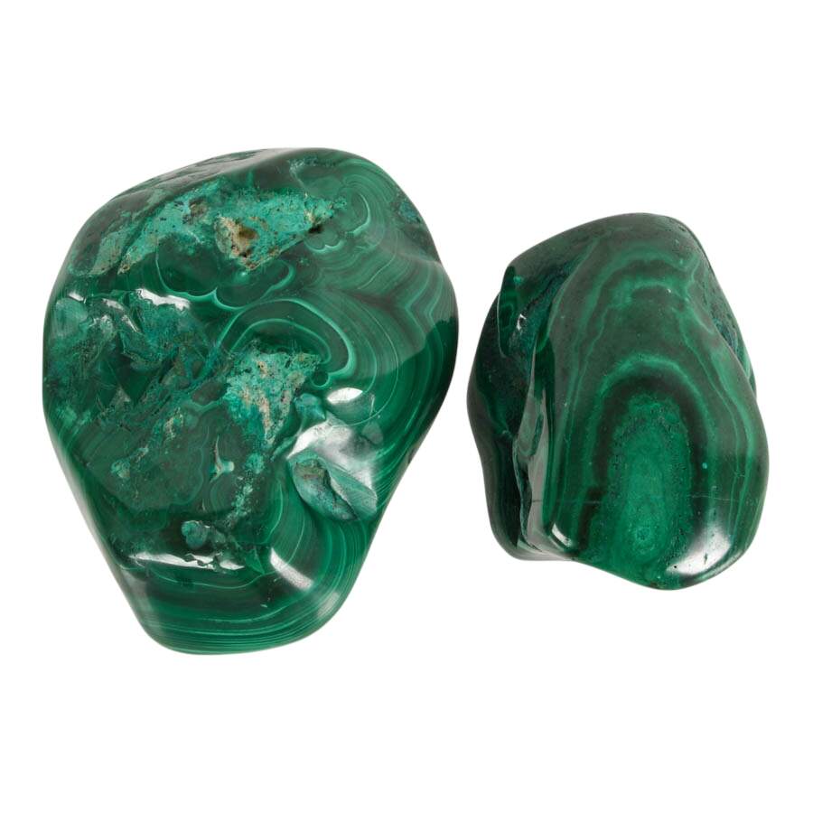 Set of Five Polished Malachite Specimens-4