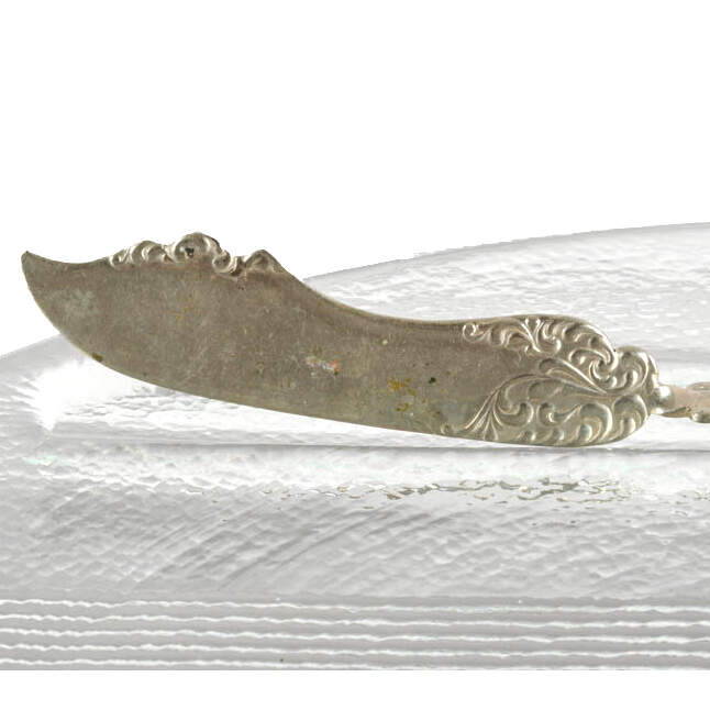 Heavy Fused Art Glass Charcuterie Board with Knife-4