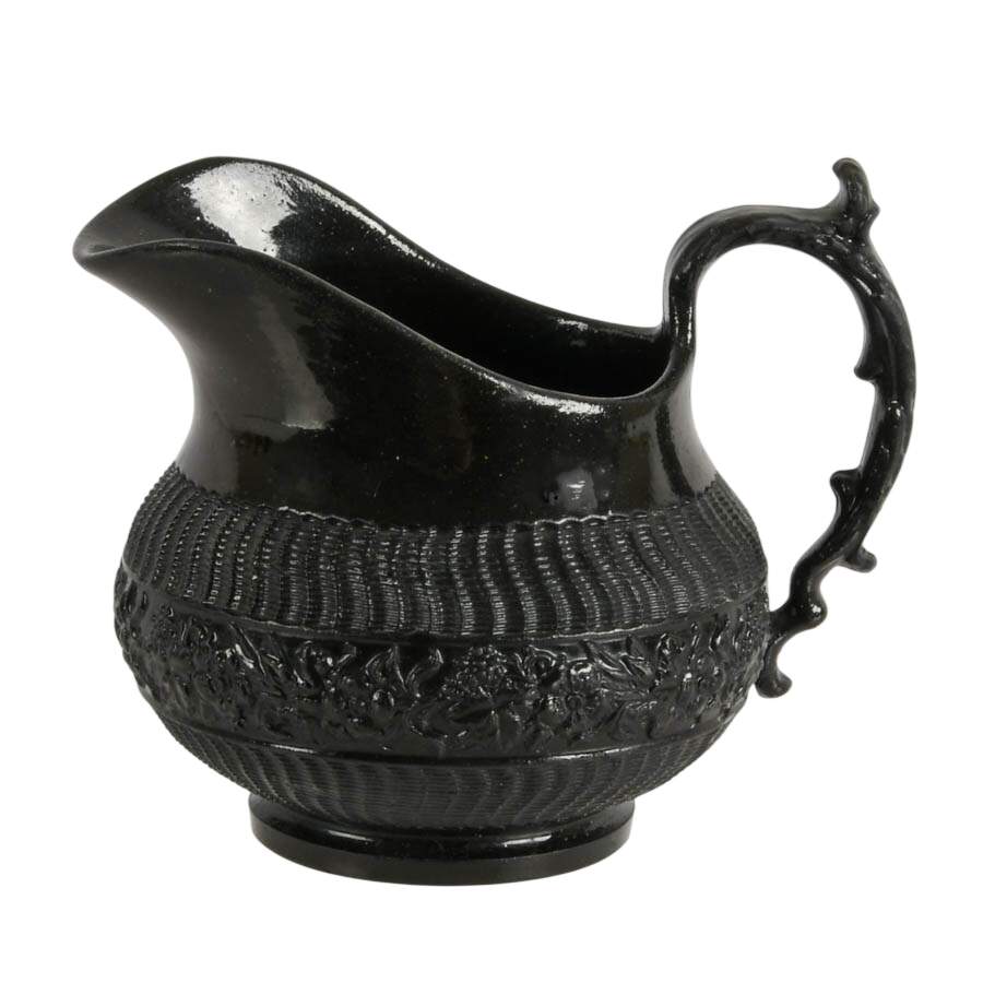 Georgian Clear-Glazed Black Basalt Creamer Attributed to Ralph Harding-1