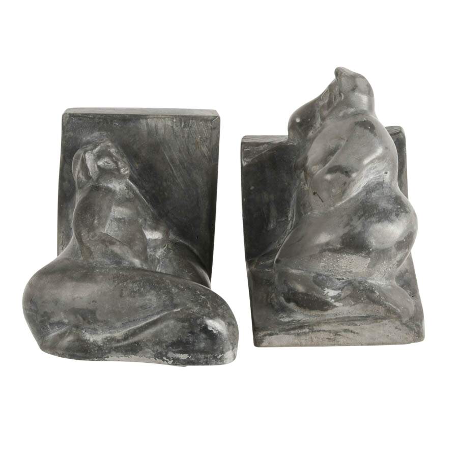 Paul Strauch Ceramic Nude Bookends-2