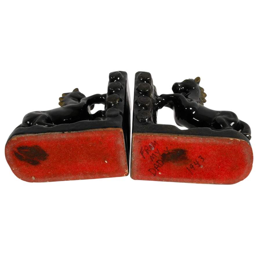 Pair of Mid-Century Modern Ceramic Horse Bookends-7