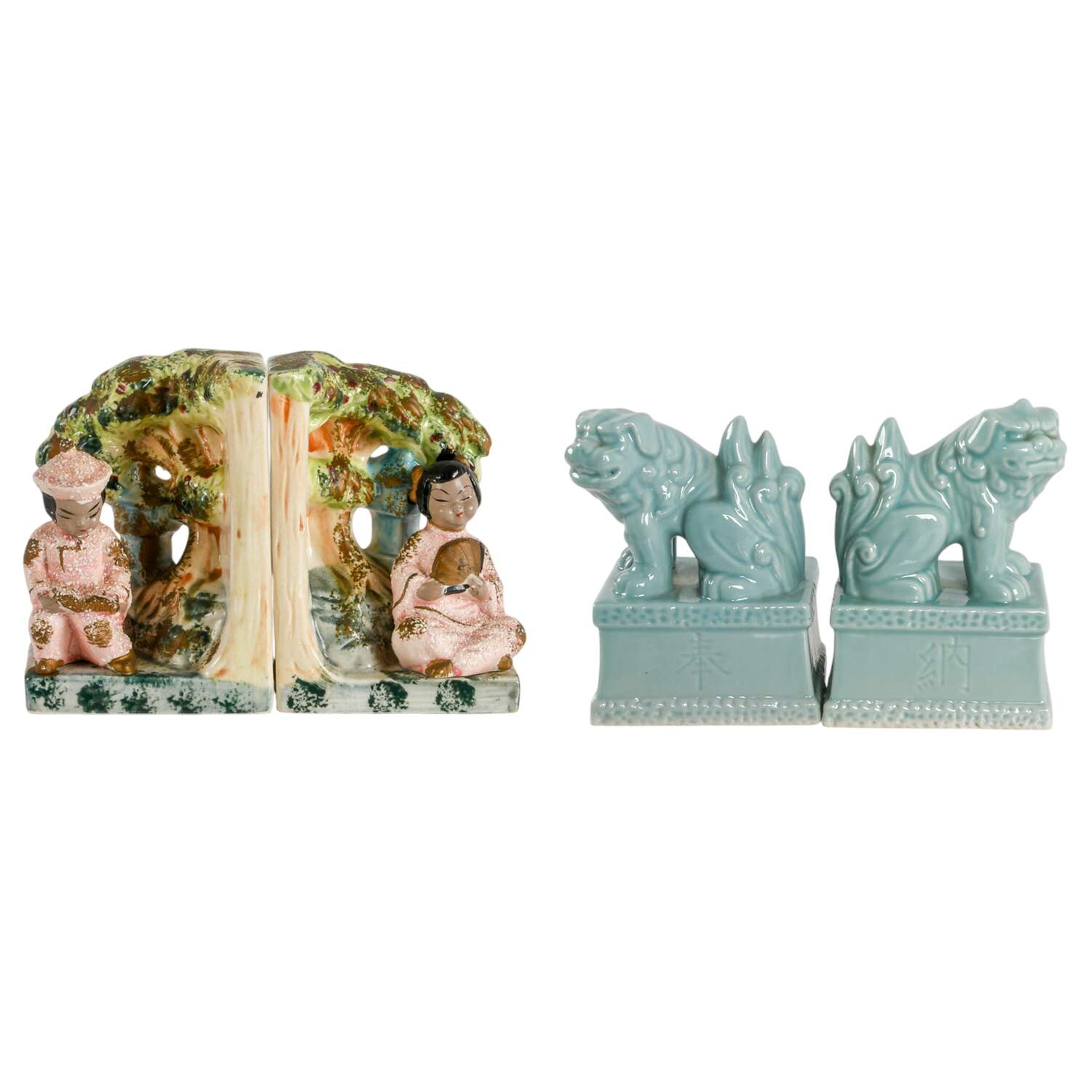 Quadruple Collection of Chinese Bookshelf Items-1