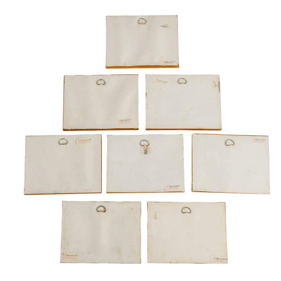 Eight-Piece Set of Cork Seascapes-7