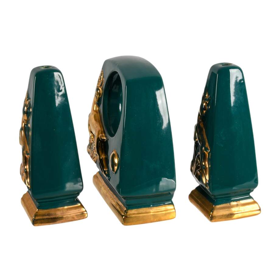 Mid-Century Modern Ceramic Mantel Set-2