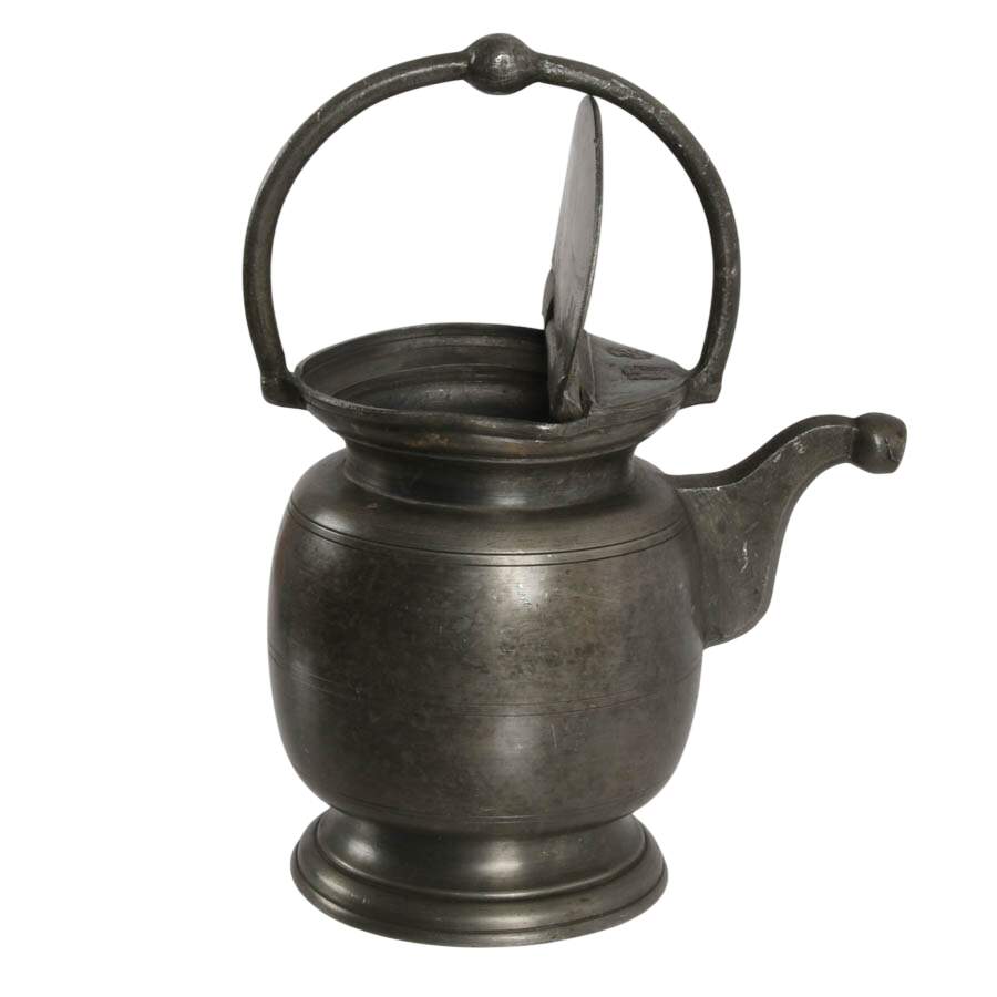 Antique French Pewter "Dourne" Milk Jug-3