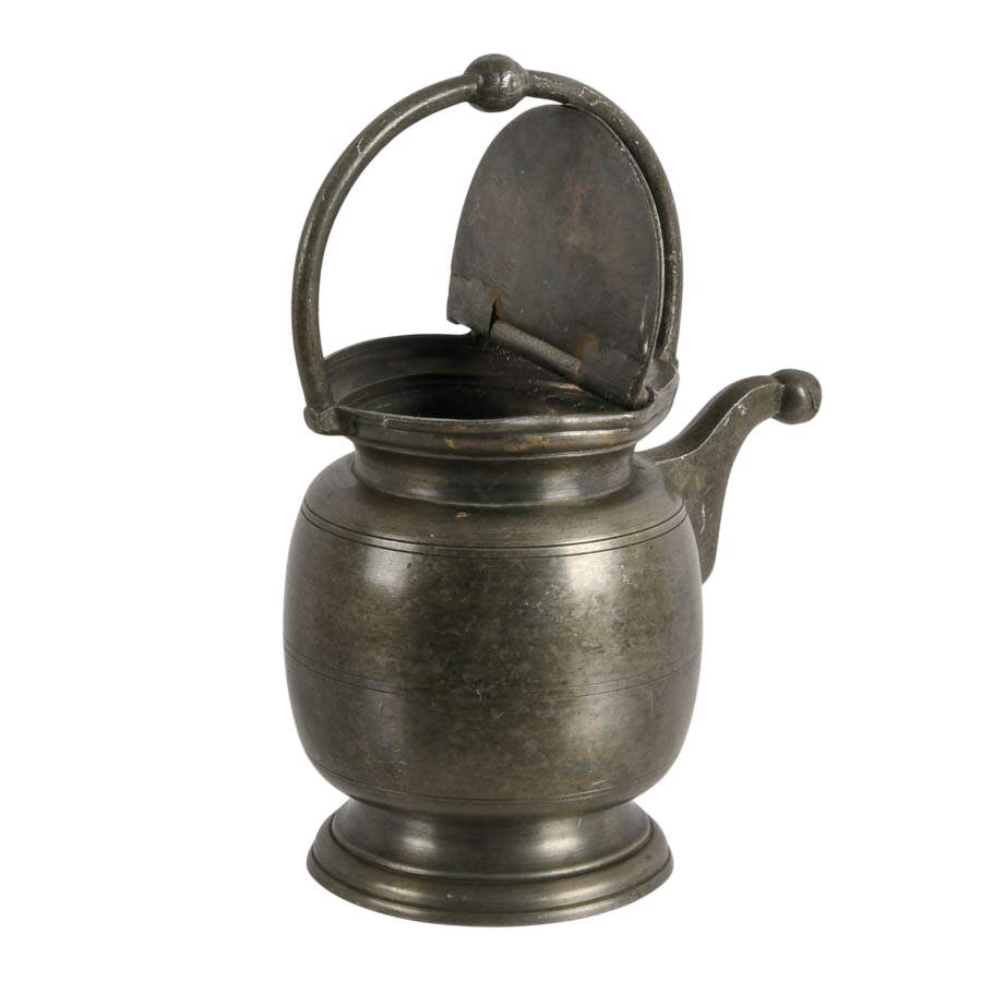 Antique French Pewter "Dourne" Milk Jug-2