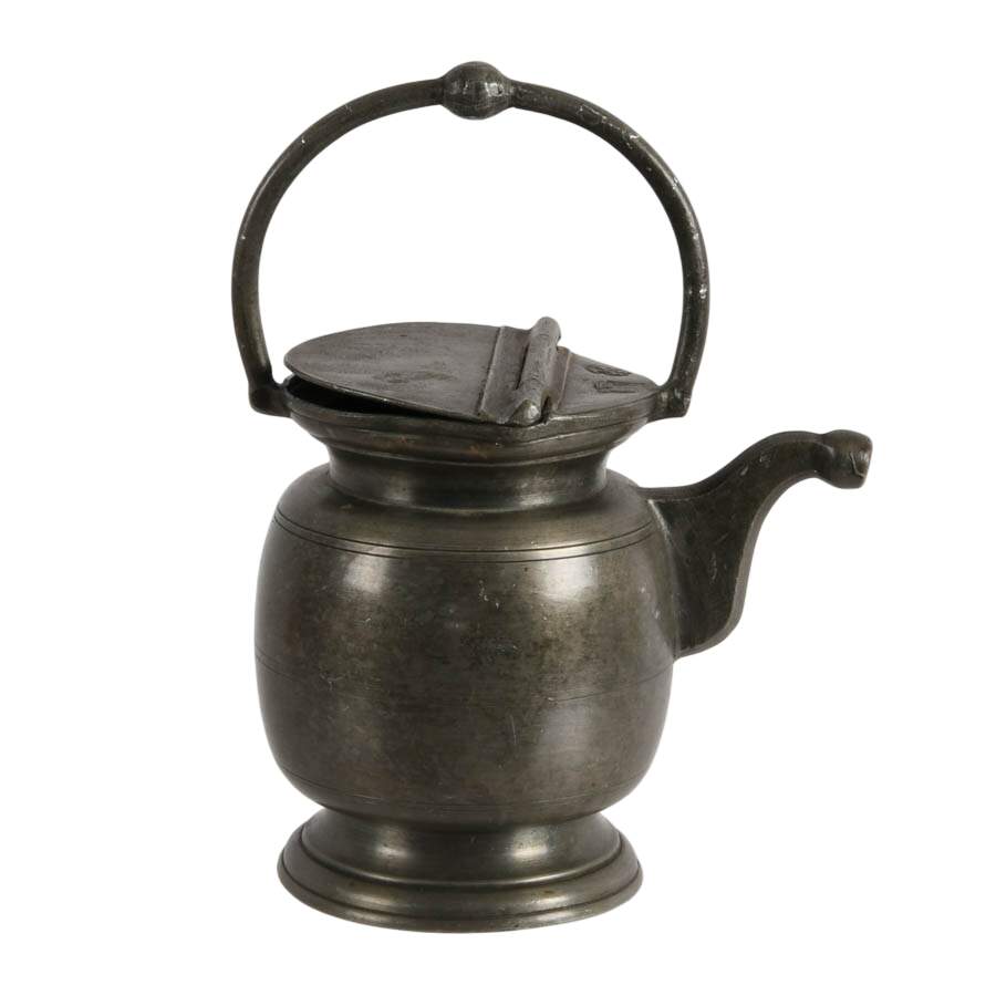 Antique French Pewter "Dourne" Milk Jug-1