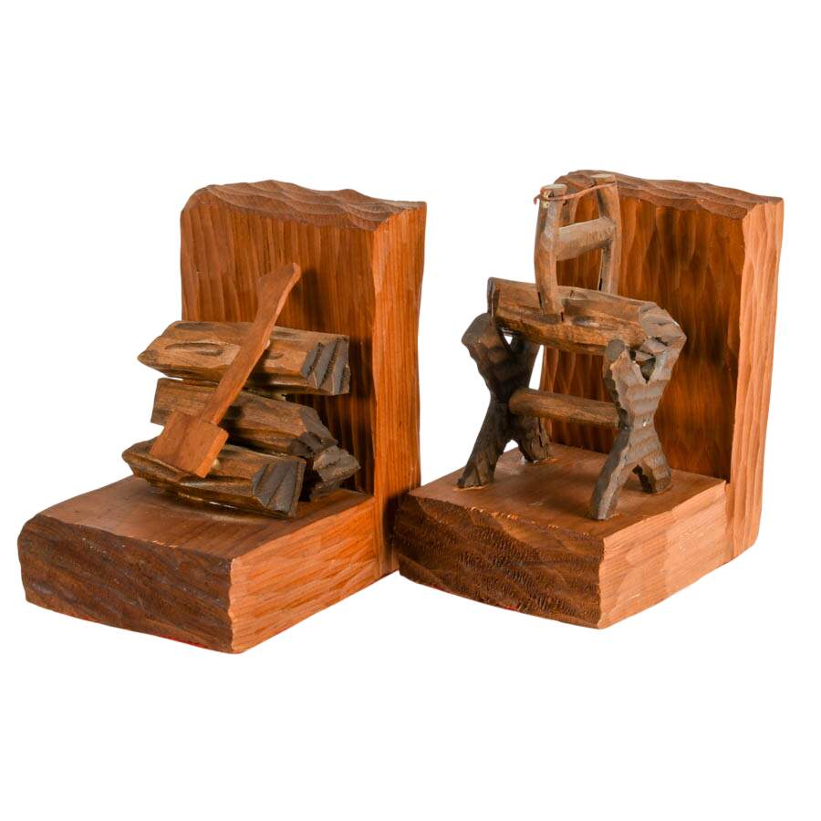 Pair of Woodworking Bookends-2